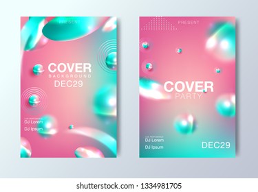 Electro night and electro party poster template design. Music club background. Vector illustration