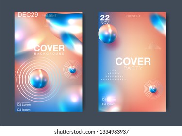 Electro night and electro party poster template design. Music club background. Vector illustration