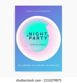 Electro Party. Elegant Background For Brochure Design. Jazz Neon Poster. Modern Effect For Invitation. Disco And Carnival Template. Pink And Turquoise Electro Party
