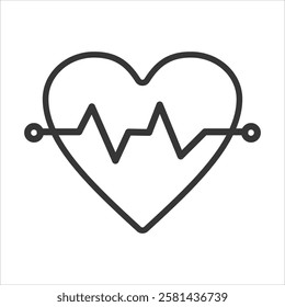 Electro Physiology Icon Vector Illustration Outline