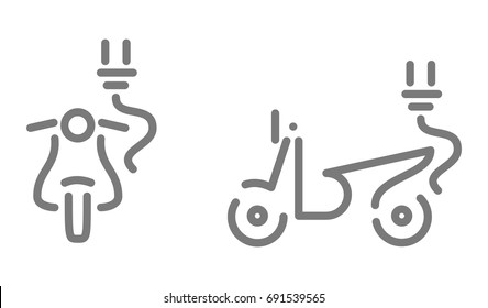 electro scooter icon