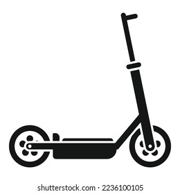 Electro scooter icon simple vector. Kick trotinette. Eco transport