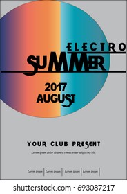 Electro summer music poster.