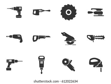 Electro Tool Vector Icons For User Interface Design