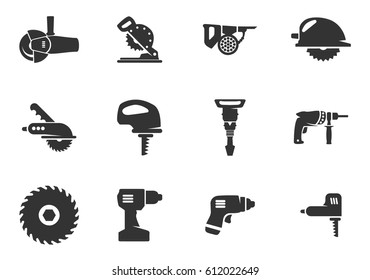 Electro Tool Vector Icons For User Interface Design