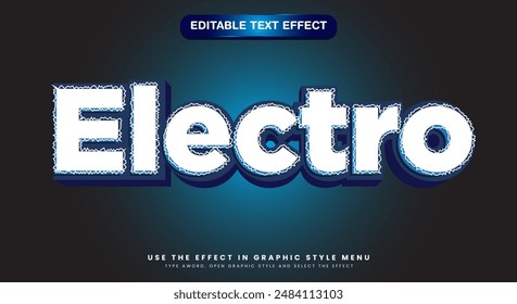 Electro typography editable text effect template