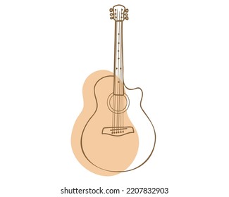 
Electroacoustic guitar
 in doodle style, hand drawn, line art. Vector illustration