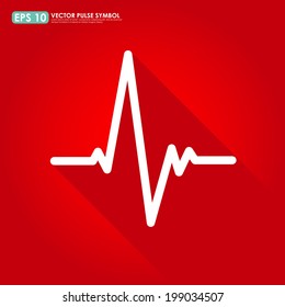 Electrocardiogram, ecg or ekg - medical vector icon