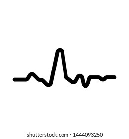 Electrocardiogram ECG heartbeat rhythm line graph icon. EKG vector illustration.