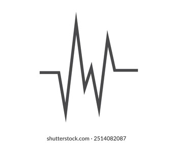 Icono de electrocardiograma (ECG). Elemento de diseño médico. Símbolo de pulso, ritmo cardiaco y pulso. Imagen de Vector aislada en estilo simple