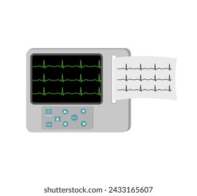 La máquina de electrocardiografía o electrocardiografía (ECG o ECG) para detectar señales eléctricas en el corazón que se refieren a latido en condiciones normales y anormales.