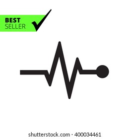 Electrocardiogram graph icon