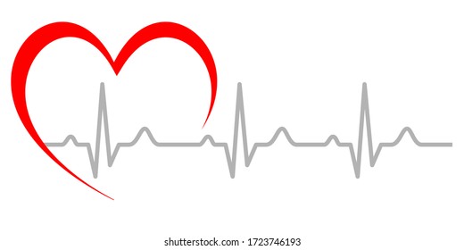 electrocardiogram graphic in vector quality