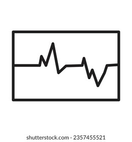 electrocardiogram icon design for personal commercial use