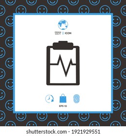 Electrocardiogram icon. Element for your design