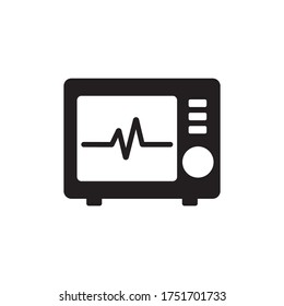 electrocardiogram icon , heartbeat monitor icon