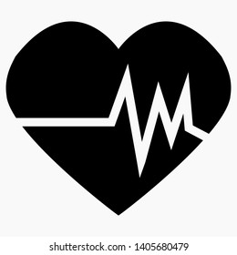 Electrocardiogram icon isolated minimal single flat linear icon for application and info-graphic. Commercial line vector icon for websites and mobile minimalistic flat design.