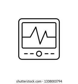 Electrocardiogram icon isolated on white background. Cardiogram symbol modern, simple, vector, icon for website design, mobile app, ui. Vector Illustration