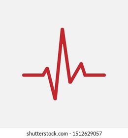 Electrocardiogram icon isolated on white background. Vector illustration. Eps 10.
