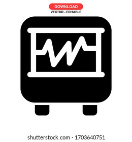 Icono de electrocardiograma o logotipo símbolo de signo aislado Ilustración vectorial de alto nivel
