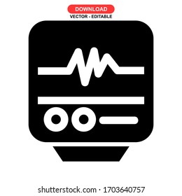 Icono de electrocardiograma o logotipo símbolo de signo aislado Ilustración vectorial de alto nivel
