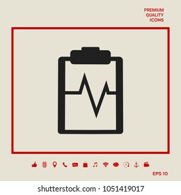 Electrocardiogram icon symbol