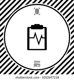 Electrocardiogram icon symbol
