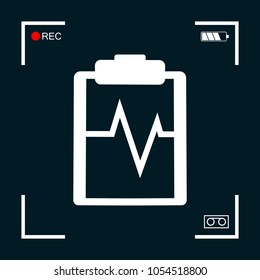 Electrocardiogram icon symbol