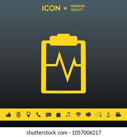 Electrocardiogram icon symbol