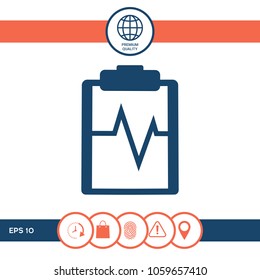 Electrocardiogram icon symbol