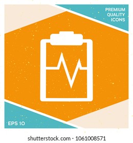 Electrocardiogram icon symbol