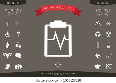 Electrocardiogram icon symbol