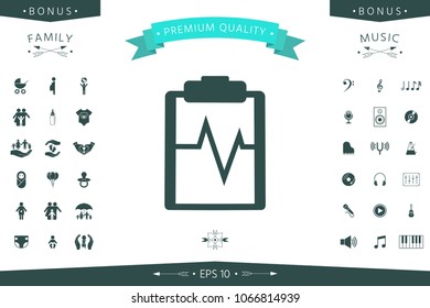 Electrocardiogram icon symbol