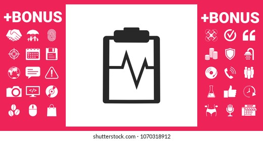 Electrocardiogram icon symbol