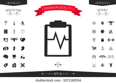 Electrocardiogram icon symbol