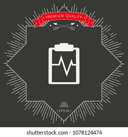 Electrocardiogram icon symbol