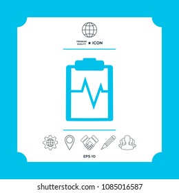 Electrocardiogram icon symbol symbol