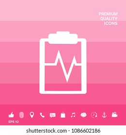 Electrocardiogram icon symbol