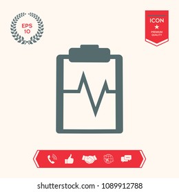 Electrocardiogram icon symbol
