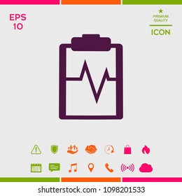 Electrocardiogram icon symbol