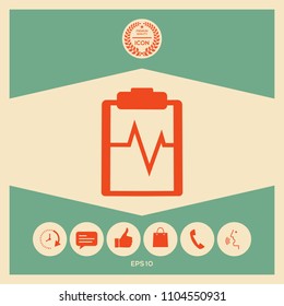Electrocardiogram icon symbol