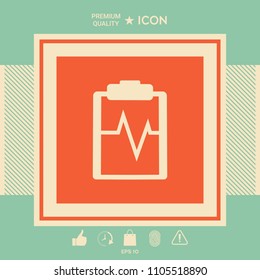 Electrocardiogram icon symbol