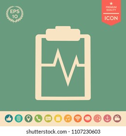 Electrocardiogram icon symbol