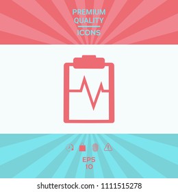 Electrocardiogram icon symbol