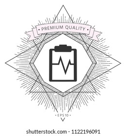 Electrocardiogram icon symbol