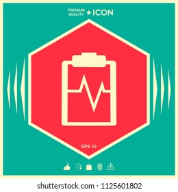 Electrocardiogram icon symbol