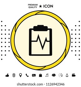 Electrocardiogram icon symbol
