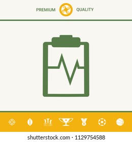 Electrocardiogram icon symbol
