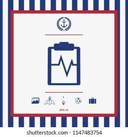 Electrocardiogram icon symbol
