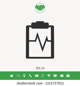Electrocardiogram icon symbol